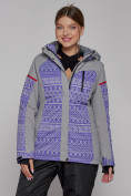 Купить Горнолыжная куртка женская зимняя фиолетового цвета 2272F
