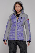 Купить Горнолыжная куртка женская зимняя фиолетового цвета 2272F, фото 11