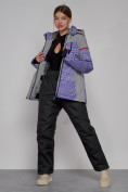 Купить Горнолыжная куртка женская зимняя фиолетового цвета 2272F, фото 6