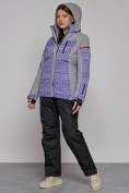 Купить Горнолыжная куртка женская зимняя фиолетового цвета 2272F, фото 9