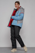 Купить Горнолыжная куртка женская зимняя голубого цвета 2272Gl, фото 9