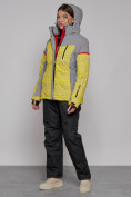 Купить Горнолыжная куртка женская зимняя желтого цвета 2272J, фото 13