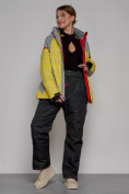 Купить Горнолыжная куртка женская зимняя желтого цвета 2272J, фото 7