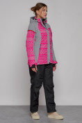 Купить Горнолыжная куртка женская зимняя розового цвета 2272R, фото 13