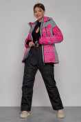 Купить Горнолыжная куртка женская зимняя розового цвета 2272R, фото 7