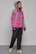 Купить Горнолыжная куртка женская зимняя розового цвета 2272R, фото 9