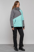 Купить Горнолыжная куртка женская зимняя большого размера бирюзового цвета 2278Br, фото 18