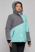 Купить Горнолыжная куртка женская зимняя большого размера бирюзового цвета 2278Br, фото 22