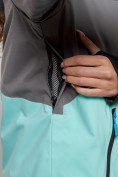 Купить Горнолыжная куртка женская зимняя большого размера бирюзового цвета 2278Br, фото 7