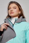 Купить Горнолыжная куртка женская зимняя большого размера бирюзового цвета 2278Br, фото 8