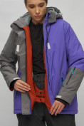 Купить Горнолыжная куртка женская зимняя большого размера фиолетового цвета 2278F, фото 5