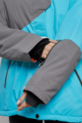 Купить Горнолыжная куртка женская зимняя большого размера голубого цвета 2278Gl, фото 7