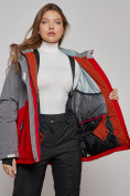 Купить Горнолыжная куртка женская зимняя большого размера красного цвета 2278Kr, фото 17