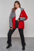 Купить Горнолыжная куртка женская зимняя большого размера красного цвета 2278Kr, фото 18