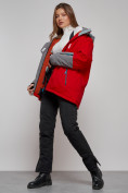 Купить Горнолыжная куртка женская зимняя большого размера красного цвета 2278Kr, фото 20