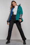 Купить Горнолыжная куртка женская зимняя большого размера темно-зеленого цвета 2278TZ, фото 16