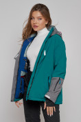 Купить Горнолыжная куртка женская зимняя большого размера темно-зеленого цвета 2278TZ, фото 17