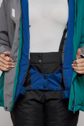 Купить Горнолыжная куртка женская зимняя большого размера темно-зеленого цвета 2278TZ, фото 8