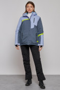 Купить Горнолыжная куртка женская зимняя большого размера фиолетового цвета 2282-1F