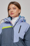 Купить Горнолыжная куртка женская зимняя большого размера фиолетового цвета 2282-1F, фото 12