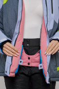 Купить Горнолыжная куртка женская зимняя большого размера фиолетового цвета 2282-1F, фото 13