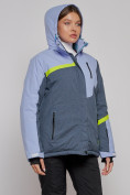 Купить Горнолыжная куртка женская зимняя большого размера фиолетового цвета 2282-1F, фото 22