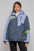 Купить Горнолыжная куртка женская зимняя большого размера фиолетового цвета 2282-1F, фото 5