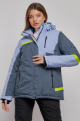 Купить Горнолыжная куртка женская зимняя большого размера фиолетового цвета 2282-1F, фото 7