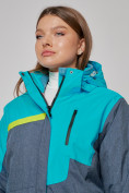 Купить Горнолыжная куртка женская зимняя большого размера голубого цвета 2282-1Gl, фото 15