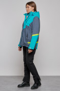 Купить Горнолыжная куртка женская зимняя большого размера голубого цвета 2282-1Gl, фото 3