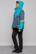 Купить Горнолыжная куртка женская зимняя большого размера голубого цвета 2282-1Gl, фото 7