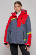 Купить Горнолыжная куртка женская зимняя большого размера красного цвета 2282-1Kr