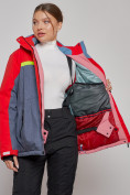Купить Горнолыжная куртка женская зимняя большого размера красного цвета 2282-1Kr, фото 10