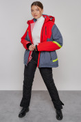 Купить Горнолыжная куртка женская зимняя большого размера красного цвета 2282-1Kr, фото 11