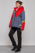 Купить Горнолыжная куртка женская зимняя большого размера красного цвета 2282-1Kr, фото 15