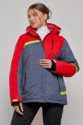 Купить Горнолыжная куртка женская зимняя большого размера красного цвета 2282-1Kr, фото 2