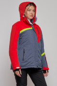 Купить Горнолыжная куртка женская зимняя большого размера красного цвета 2282-1Kr, фото 20