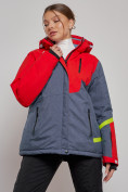 Купить Горнолыжная куртка женская зимняя большого размера красного цвета 2282-1Kr, фото 3