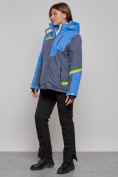 Купить Горнолыжная куртка женская зимняя большого размера синего цвета 2282-1S, фото 17