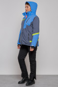 Купить Горнолыжная куртка женская зимняя большого размера синего цвета 2282-1S, фото 3