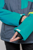 Купить Горнолыжная куртка женская зимняя большого размера зеленого цвета 2282-1Z, фото 11