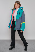 Купить Горнолыжная куртка женская зимняя большого размера зеленого цвета 2282-1Z, фото 17