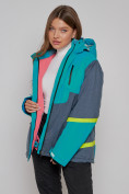 Купить Горнолыжная куртка женская зимняя большого размера зеленого цвета 2282-1Z, фото 18