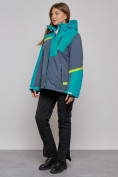 Купить Горнолыжная куртка женская зимняя большого размера зеленого цвета 2282-1Z, фото 3