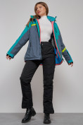 Купить Горнолыжная куртка женская зимняя большого размера зеленого цвета 2282-1Z, фото 20