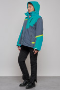 Купить Горнолыжная куртка женская зимняя большого размера зеленого цвета 2282-1Z, фото 7
