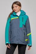 Купить Горнолыжная куртка женская зимняя большого размера зеленого цвета 2282-1Z, фото 9