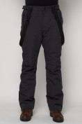 Купить Полукомбинезон брюки горнолыжные мужские черного цвета 2284Ch, фото 6
