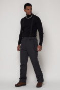 Купить Полукомбинезон брюки горнолыжные мужские черного цвета 2284Ch, фото 3
