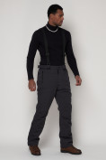 Купить Полукомбинезон брюки горнолыжные мужские черного цвета 2284Ch, фото 4